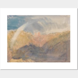 Crichton Castle (Mountainous Landscape with a Rainbow) by J.M.W. Turner Posters and Art